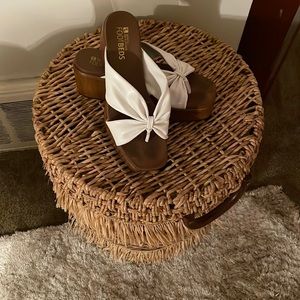 Comfortable wide heel sandals